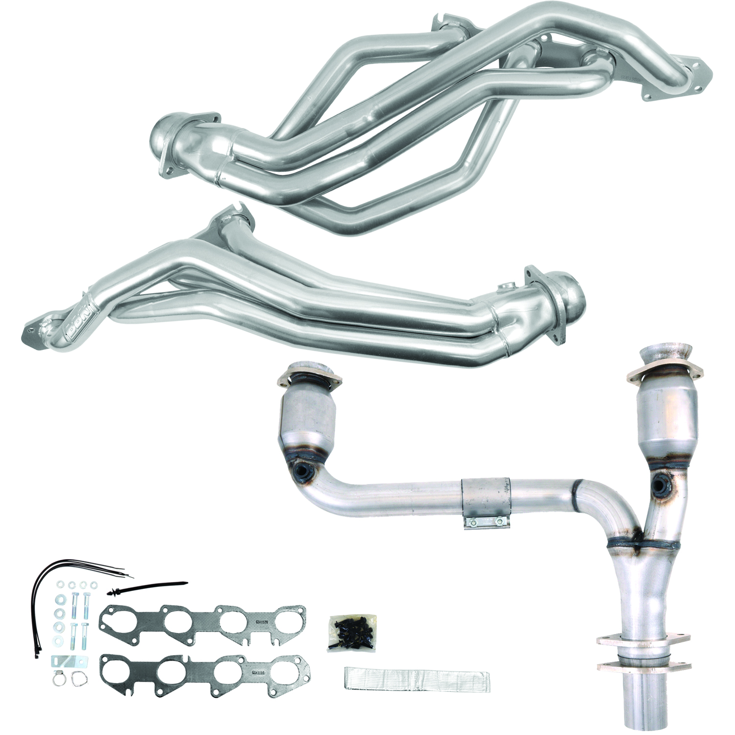 BBK Performance Parts 19503 09-24 RAM 1500 HEMI 5.7 1-3/4 LONG TUBE HEADERS PLUS Y PIPE (SILVER CERAMIC)